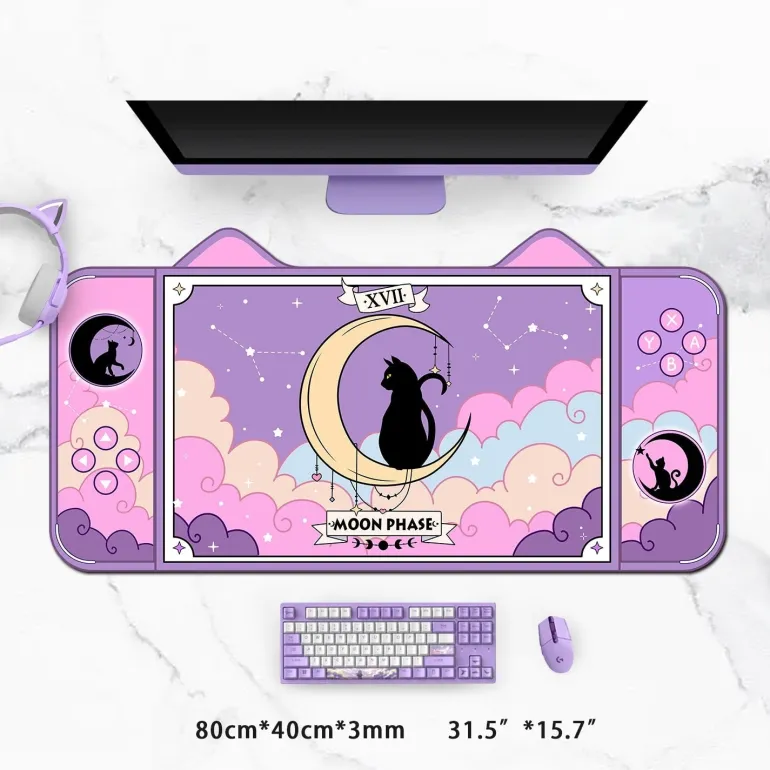 Moon Magic Neko Gaming Mousepad