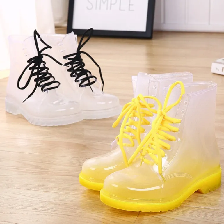 Ombre Transparent Rain Boots