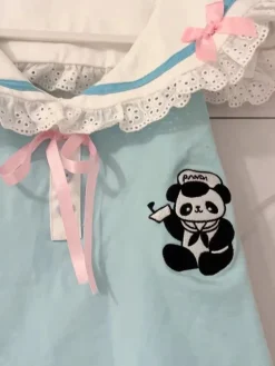 Panda Medic Collared Blouse