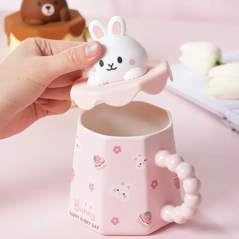 Pastel Animal Mug & Straw Set
