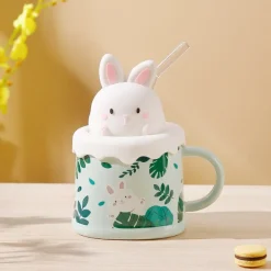 Pastel Animal Mug & Straw Set