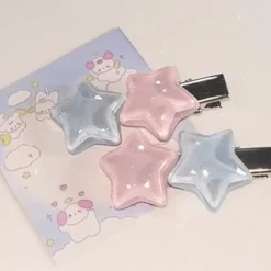 Pastel Candy Star Hair Clips