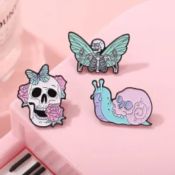 Pastel Goth Creepy Cute Enamel Pin Set