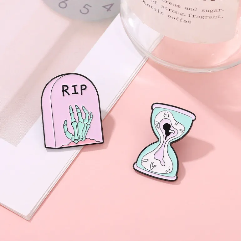 Pastel Goth Creepy Cute Enamel Pin Set