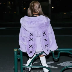 Pastel Goth Fuzzy Bunny Jacket