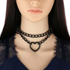 Pastel Goth Heart Choker