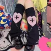 Pastel Goth Heart Cross Leg Warmers