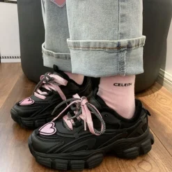Pastel Goth Heart Sneakers