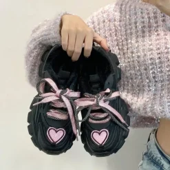 Pastel Goth Heart Sneakers