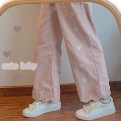 Pastel Heart Print Pants