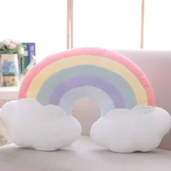 Pastel Rainbow Sky Throw Pillows