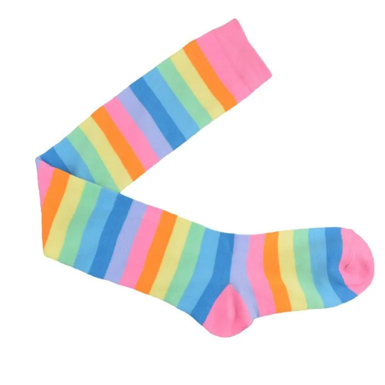 Pastel Rainbow Thigh Highs