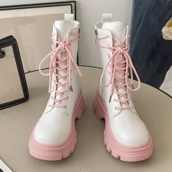 Pastel Warrior Combat Boots
