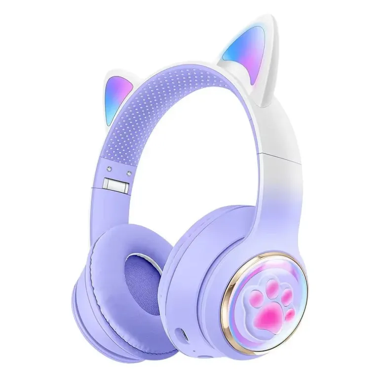 Paw Print Cat Ear Gaming Headphones