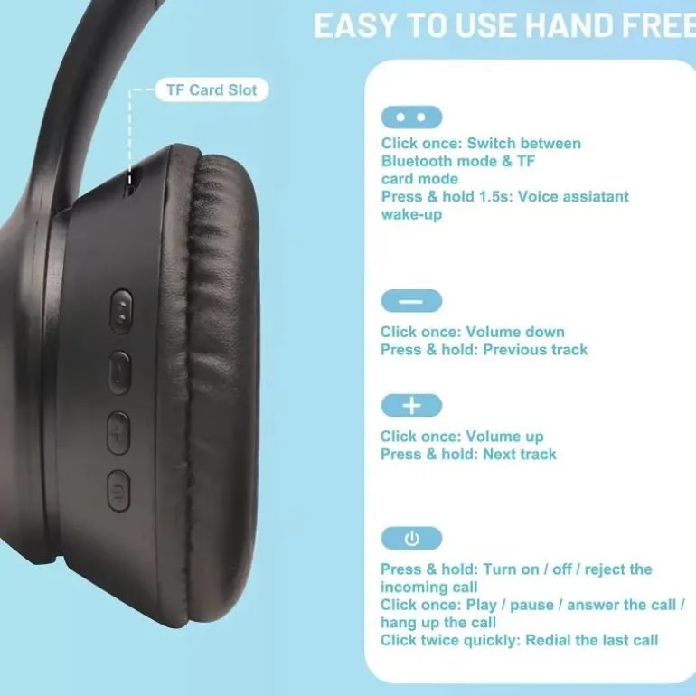 Paw Print Cat Ear Gaming Headphones