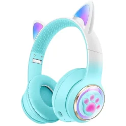 Paw Print Cat Ear Gaming Headphones