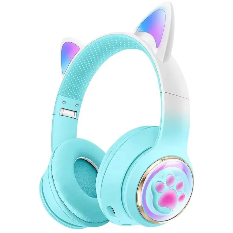 Paw Print Cat Ear Gaming Headphones
