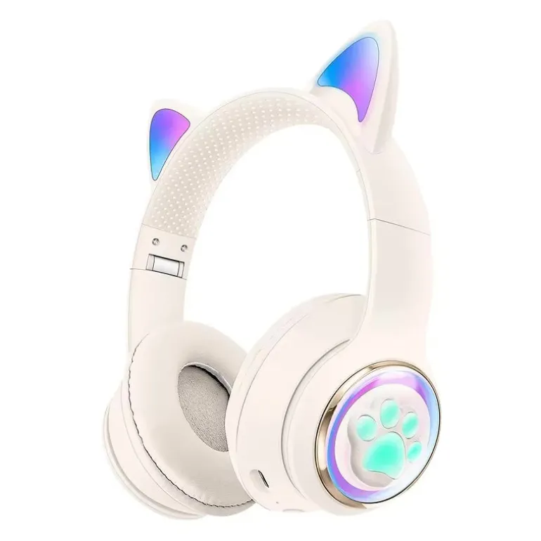 Paw Print Cat Ear Gaming Headphones