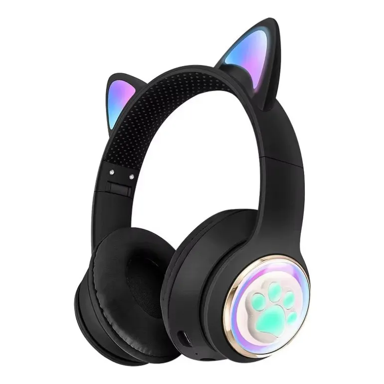 Paw Print Cat Ear Gaming Headphones