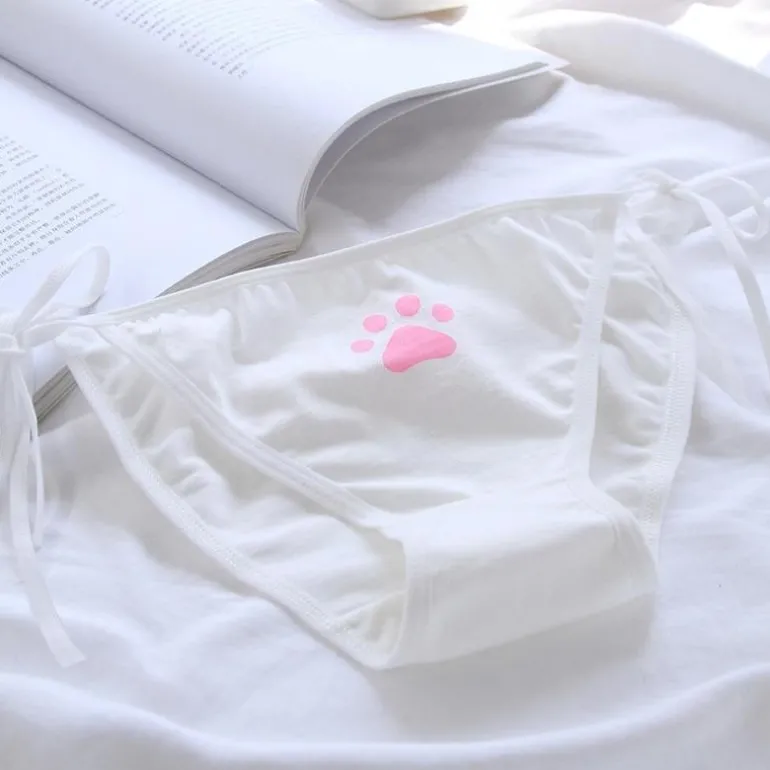Paw Print Tie-Up Panties