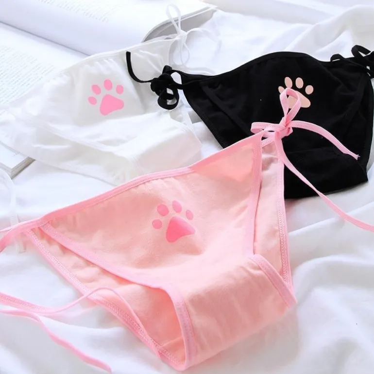 Paw Print Tie-Up Panties
