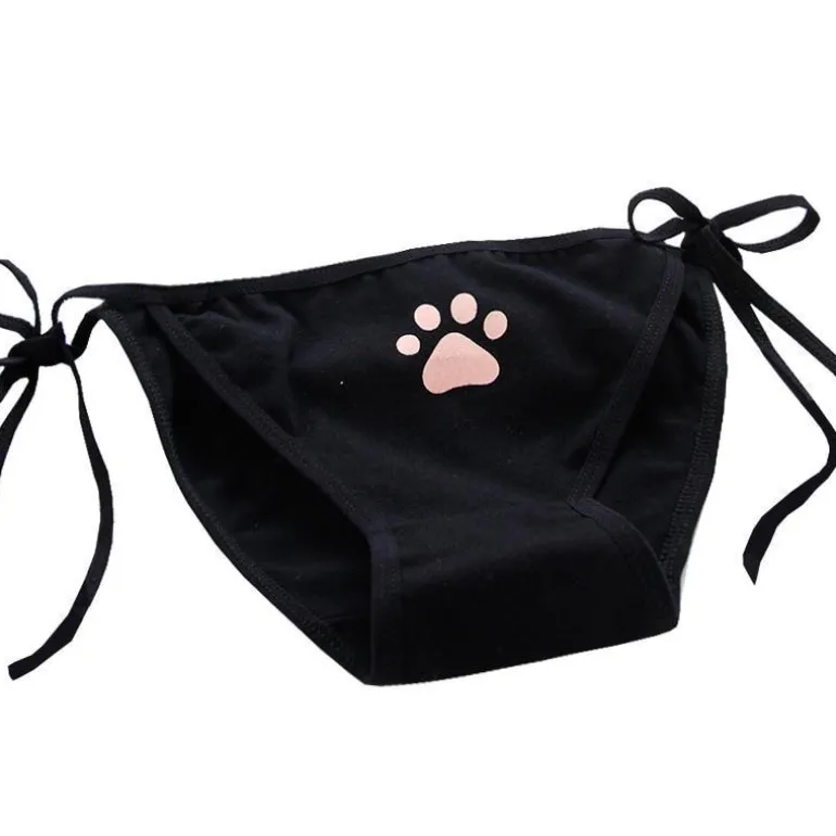 Paw Print Tie-Up Panties