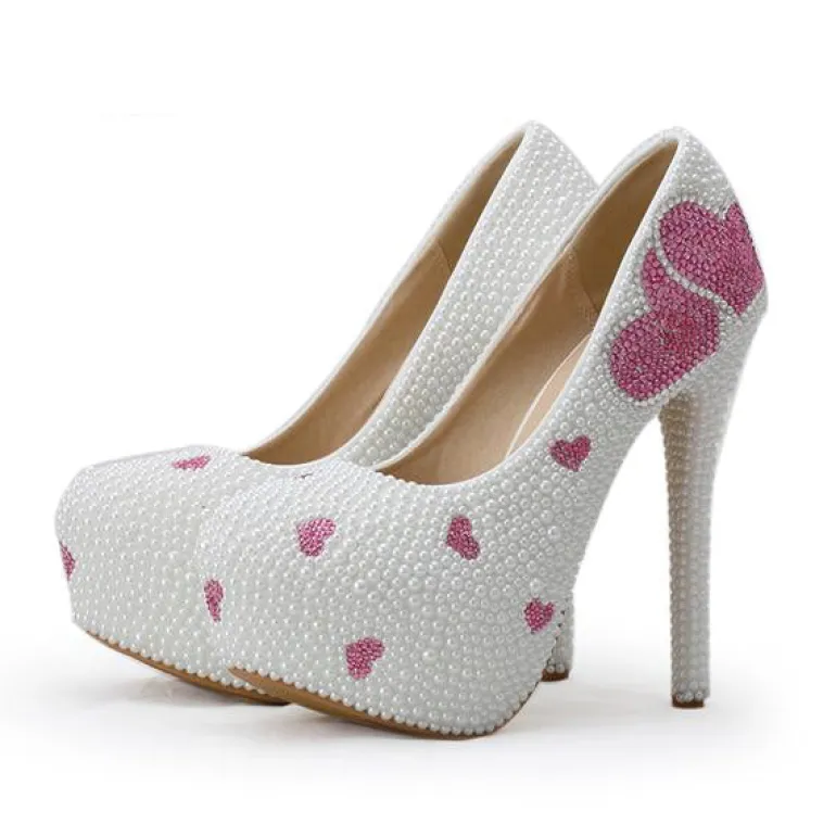 Pearlized Sweetheart Pumps