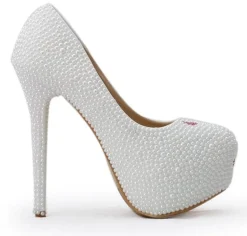 Pearlized Sweetheart Pumps