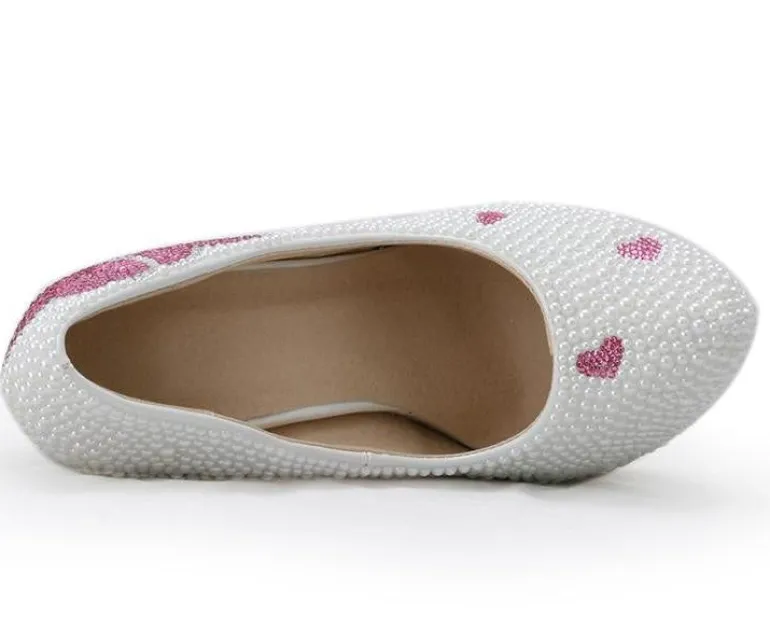 Pearlized Sweetheart Pumps
