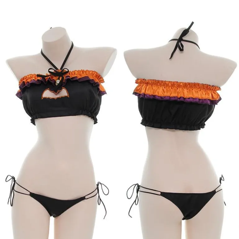 Peekaboo Bat Halloween Lingerie Set