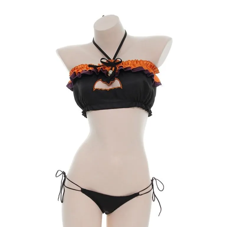 Peekaboo Bat Halloween Lingerie Set
