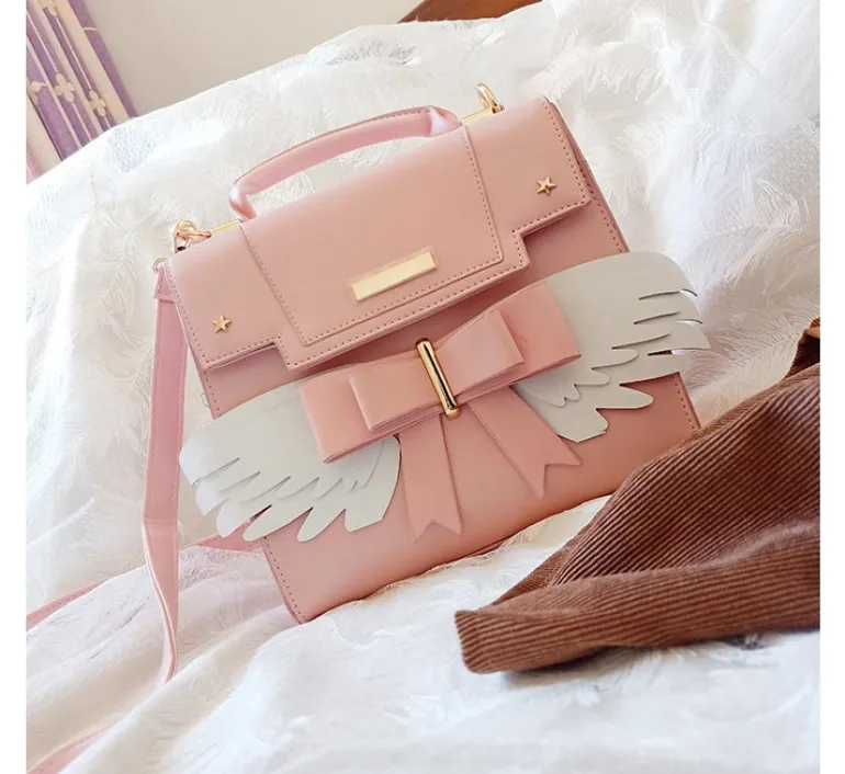Pink Angel Wing Handbag