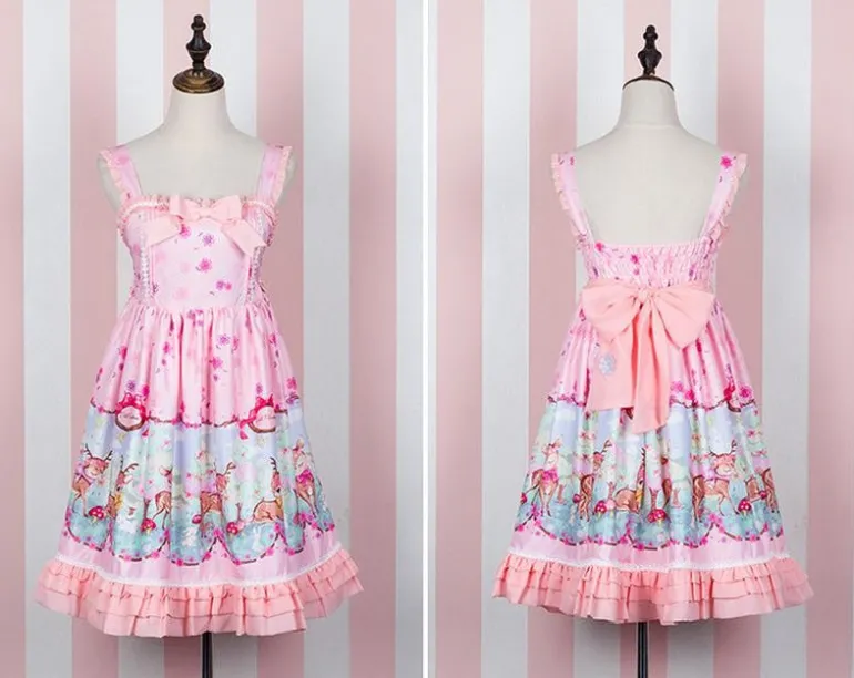 Pink Baby Deer Dress