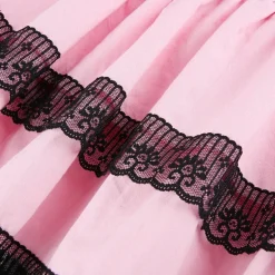 Pink Black Layered Skirt