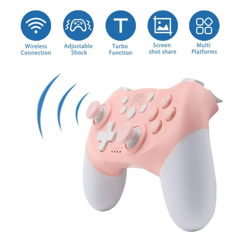 Pink Bluetooth Game Controller For PC/Switch