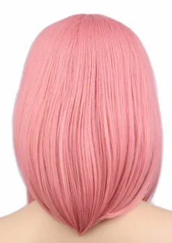 Pink Bob With Fringe Wig