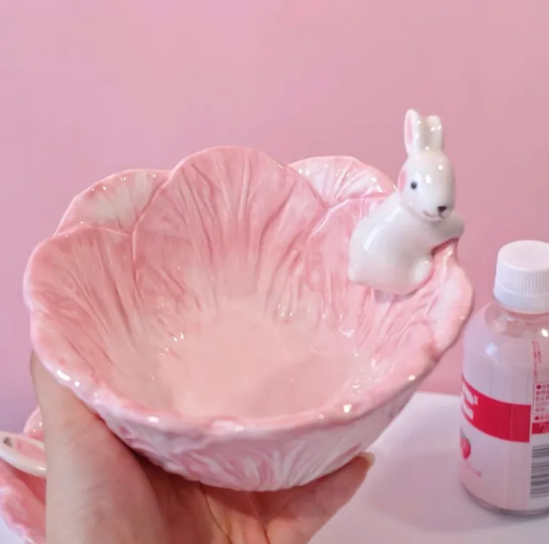 Pink Bunny Bowl & Spoon