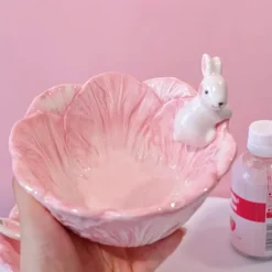 Pink Bunny Bowl & Spoon