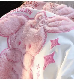 Pink Bunny Fluffy Tee