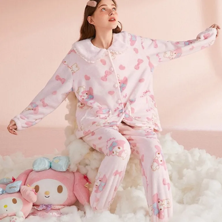 Pink Bunny Pajama Set