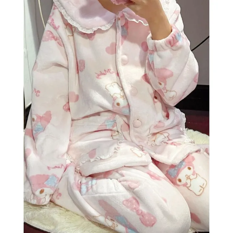 Pink Bunny Pajama Set