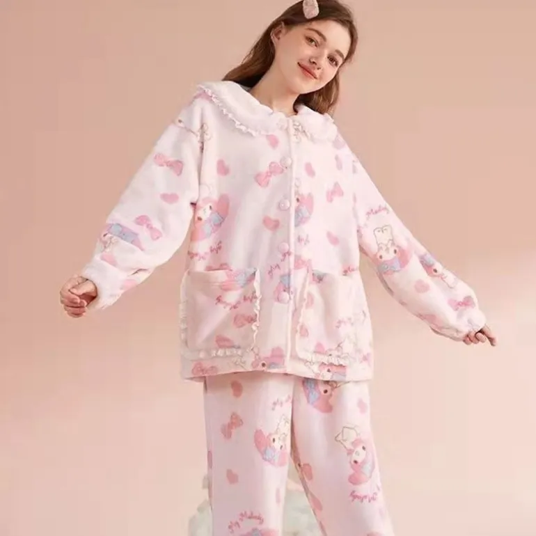 Pink Bunny Pajama Set