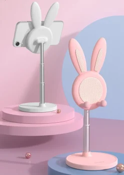Pink Bunny Telescopic Phone Stand