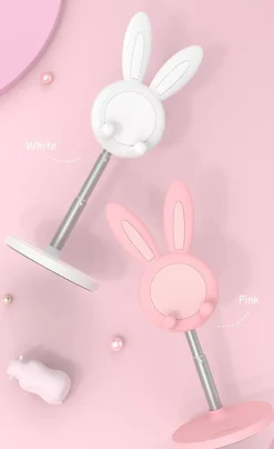 Pink Bunny Telescopic Phone Stand