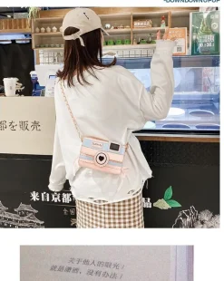Pink Camera Shoulder Bag
