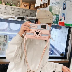 Pink Camera Shoulder Bag