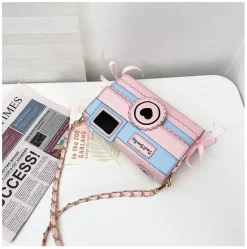 Pink Camera Shoulder Bag