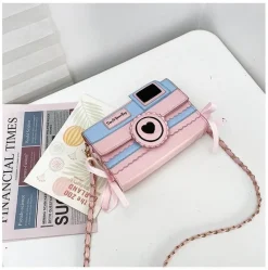 Pink Camera Shoulder Bag
