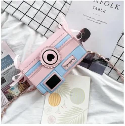 Pink Camera Shoulder Bag
