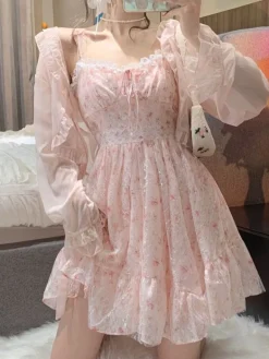 Pink Floral Whimsy Dress